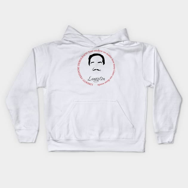 Langston Hughes Quote Kids Hoodie by PoetandChef